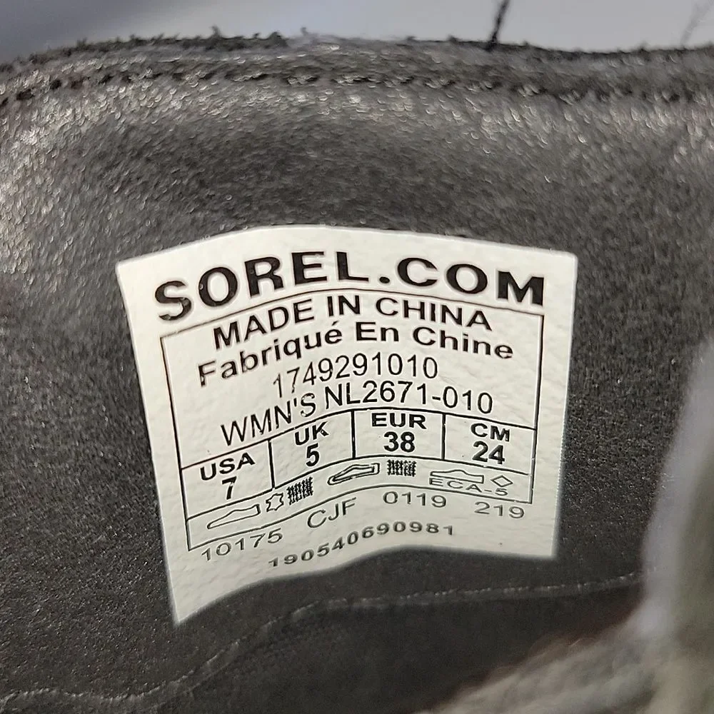 Sorel Emelie Chelsea Black Leather Women's Ankle Boots